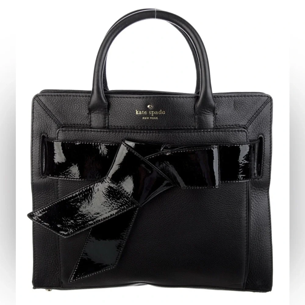 Kate Spade Black Patent Bow Satchel